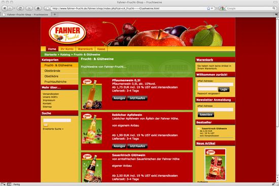 Fahner Frucht Onlineshop